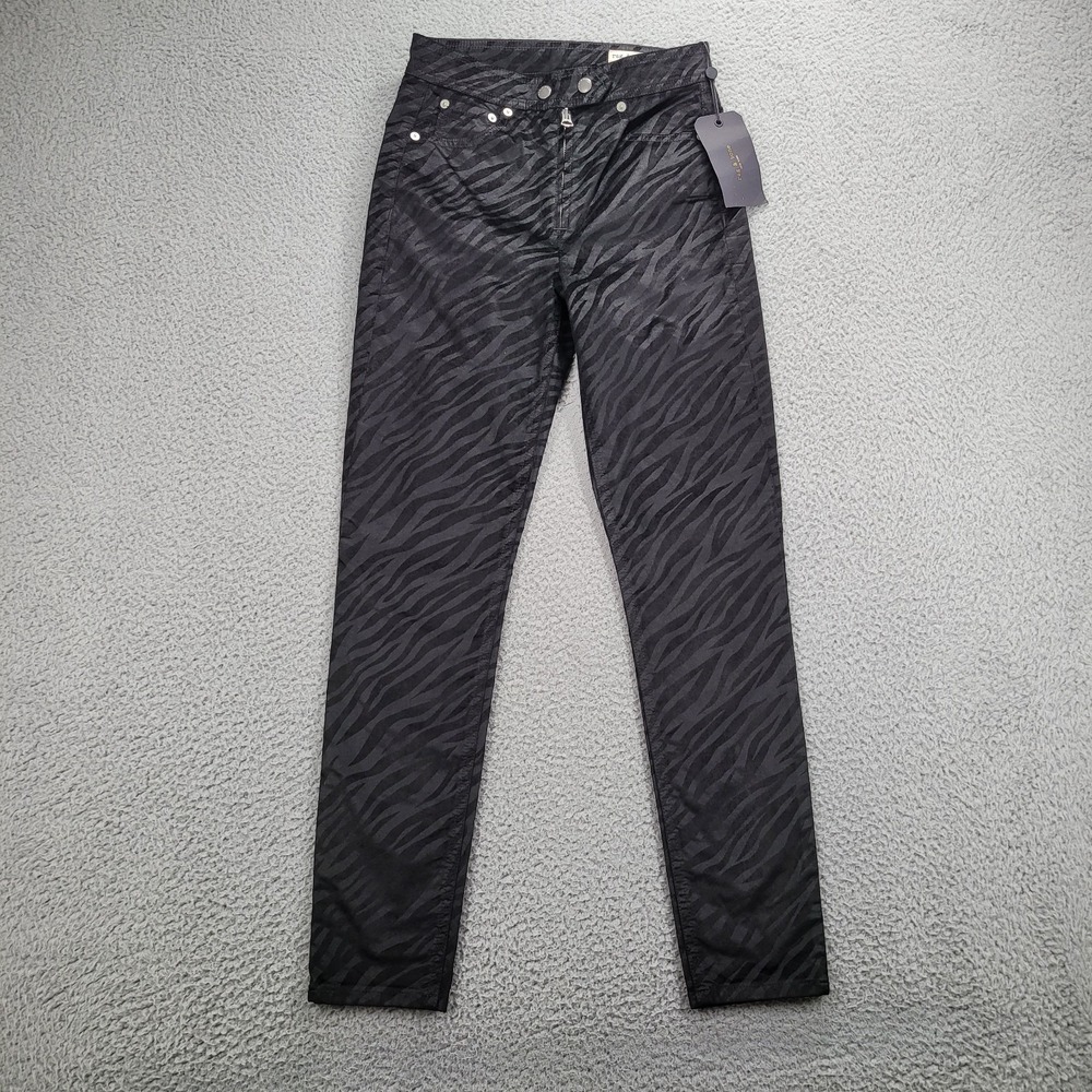 RAG & BONE Jean Size 24 Nina High Rise Ankle‎ Skinny Black Zebra Print NEW